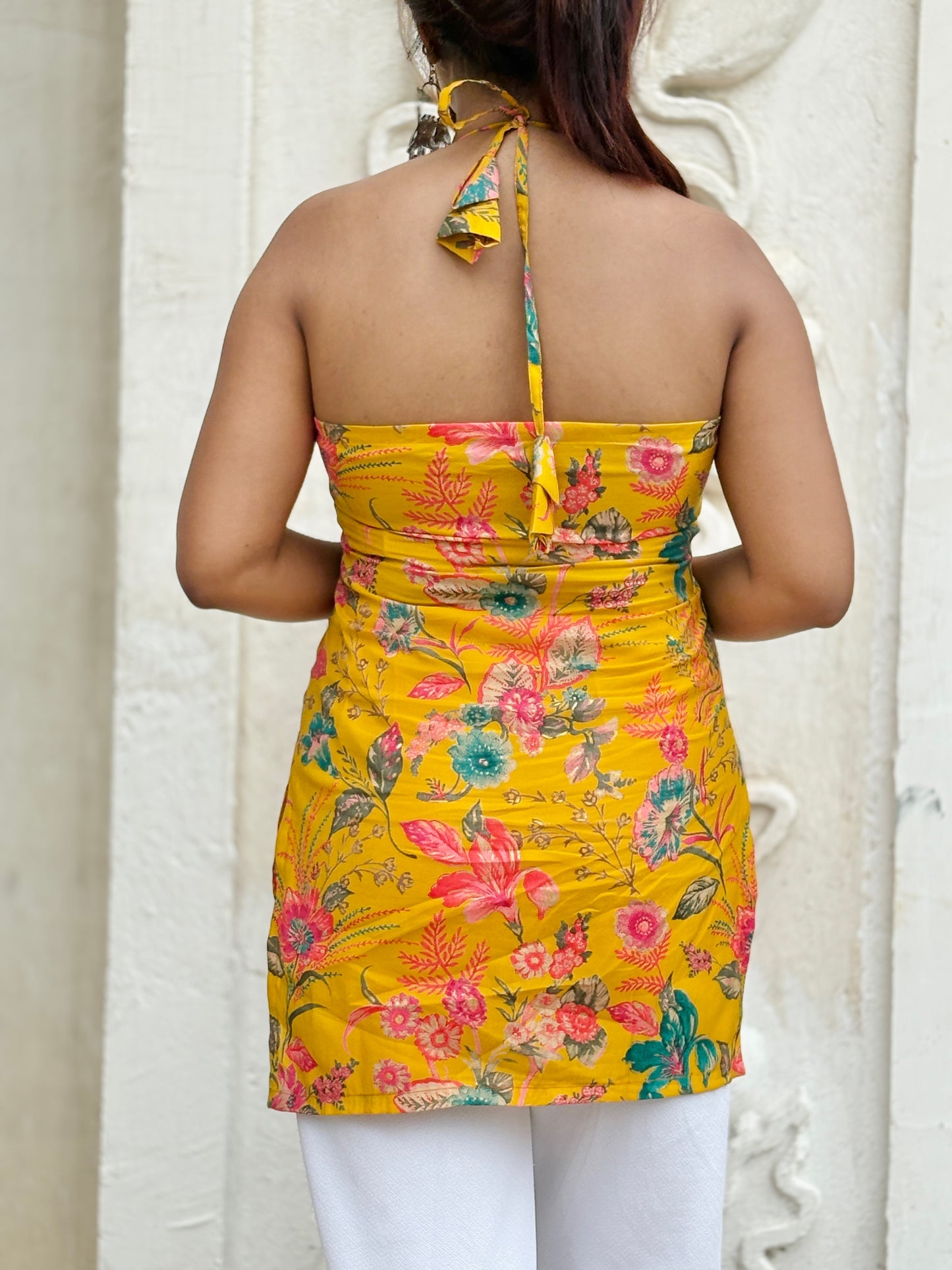 Poo Halter neck Kurti🌻