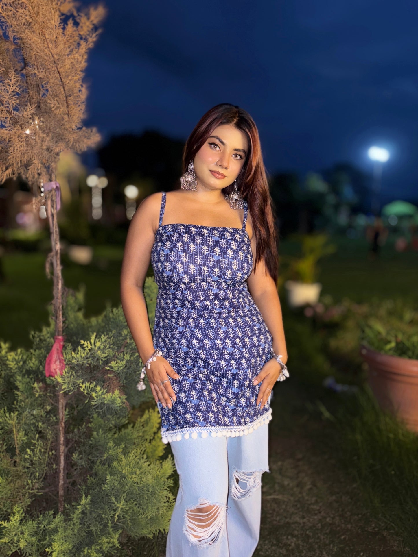 Mira Tie-Back Desi Kurti💙✨