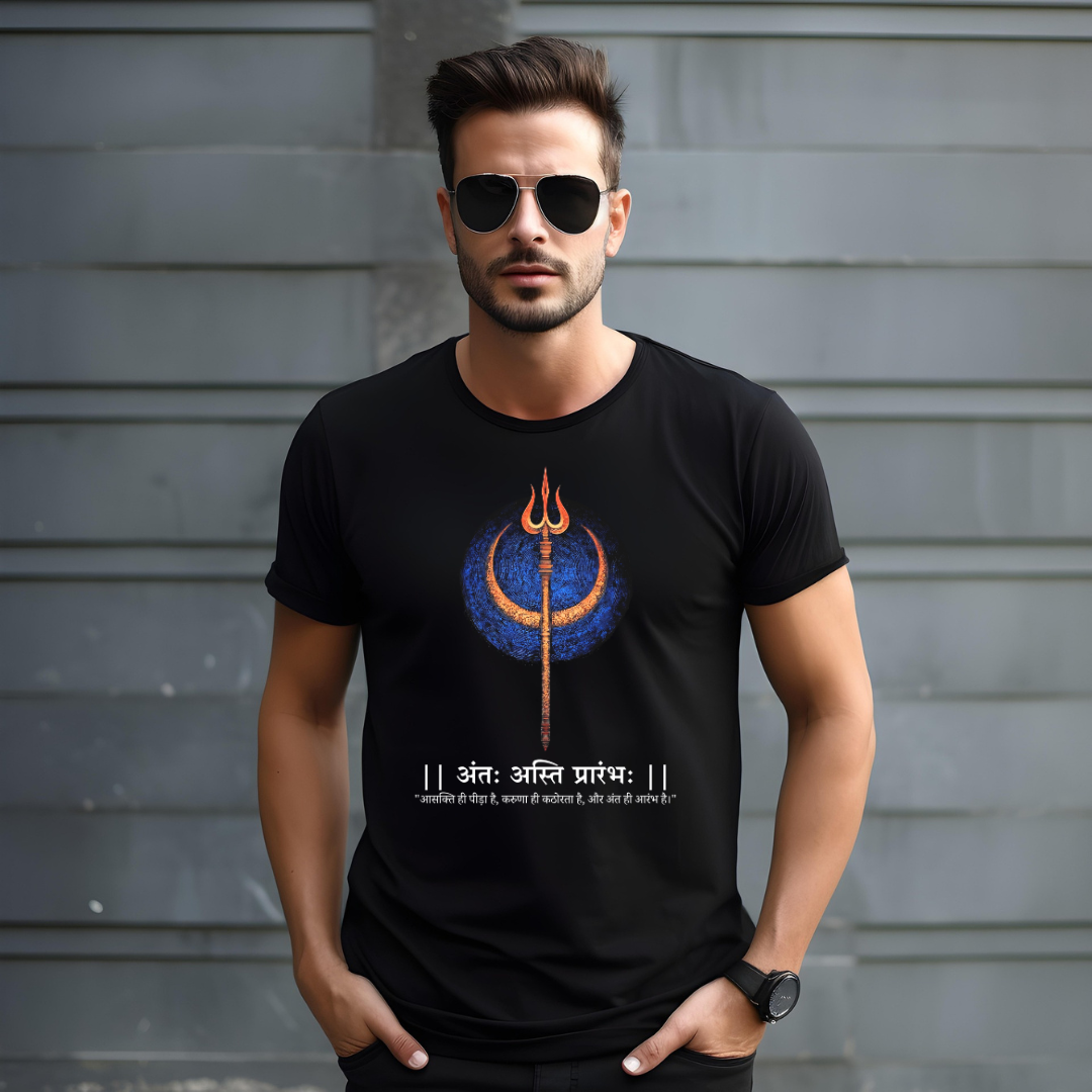 Shiv Trishul T-shirt, Spiritual T-shirt, Yoga T-shirt.