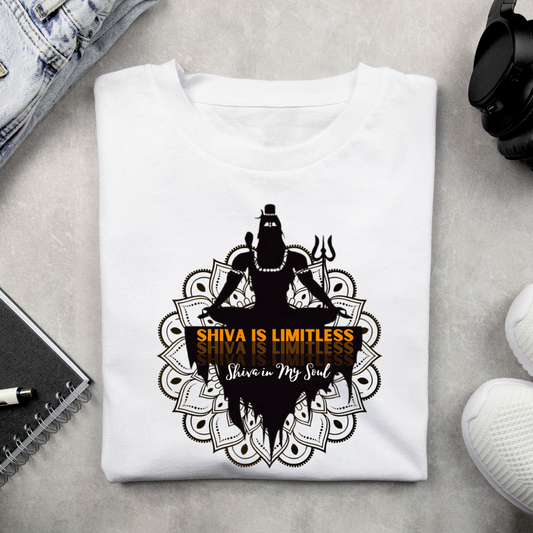 shiva black logo T-shirt, Spiritual T-shirt, Yoga T-shirt.