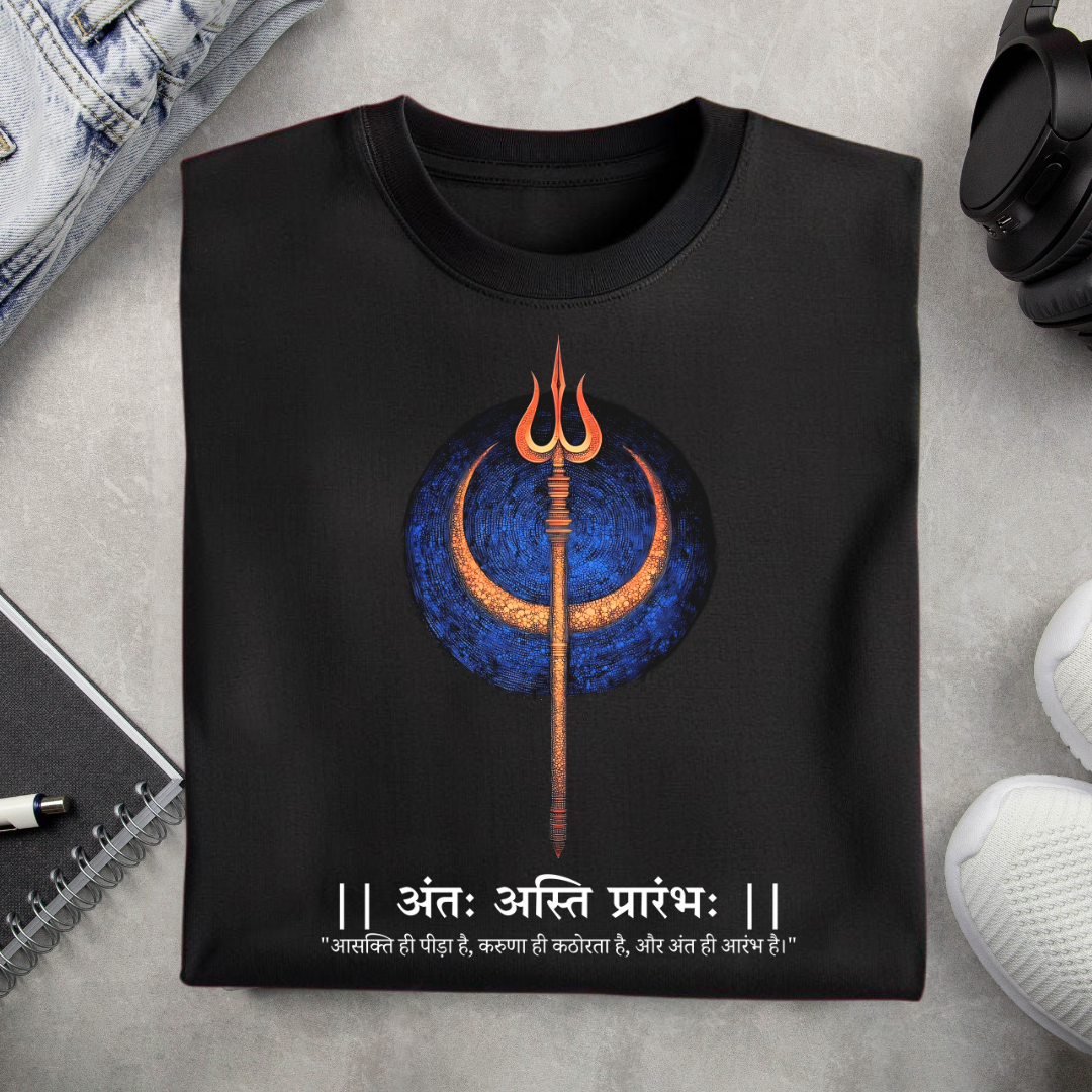 Shiv Trishul T-shirt, Spiritual T-shirt, Yoga T-shirt.